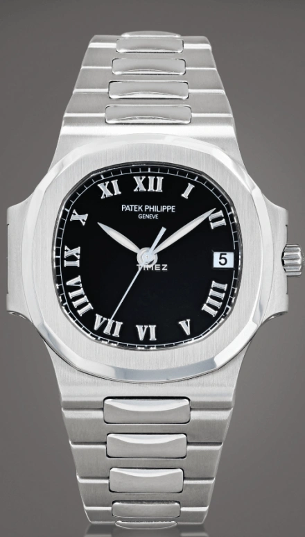 Patek Philippe,Nautilus 37mm,37mm,Stainless Steel,Black,Automatic,Day,In-house Caliber,3800,3800/1A-001