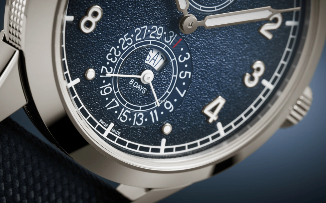 Patek Philippe,Calatrava 41mm,41mm,White Gold,Blue,Gradient,Handwound,Date,Day,Power Reserve Indicator,5328G,5328G-001