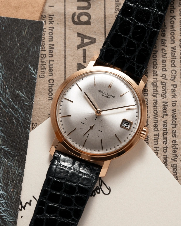 Patek Philippe,Calatrava 35mm,35mm,Rose Gold,Silver,Automatic,Day,38hours,3445R