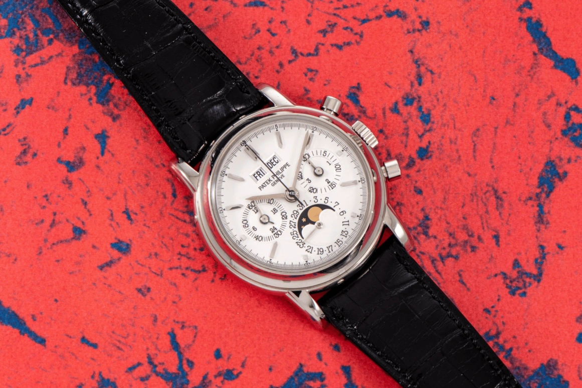Patek Philippe,Grand Complications 36mm,36mm,White Gold,Silver,Handwound,Chronograph,Moonphase,Perpetual Calendar,Leap Year,60hours,In-house Caliber,3970EG,3970EG-023