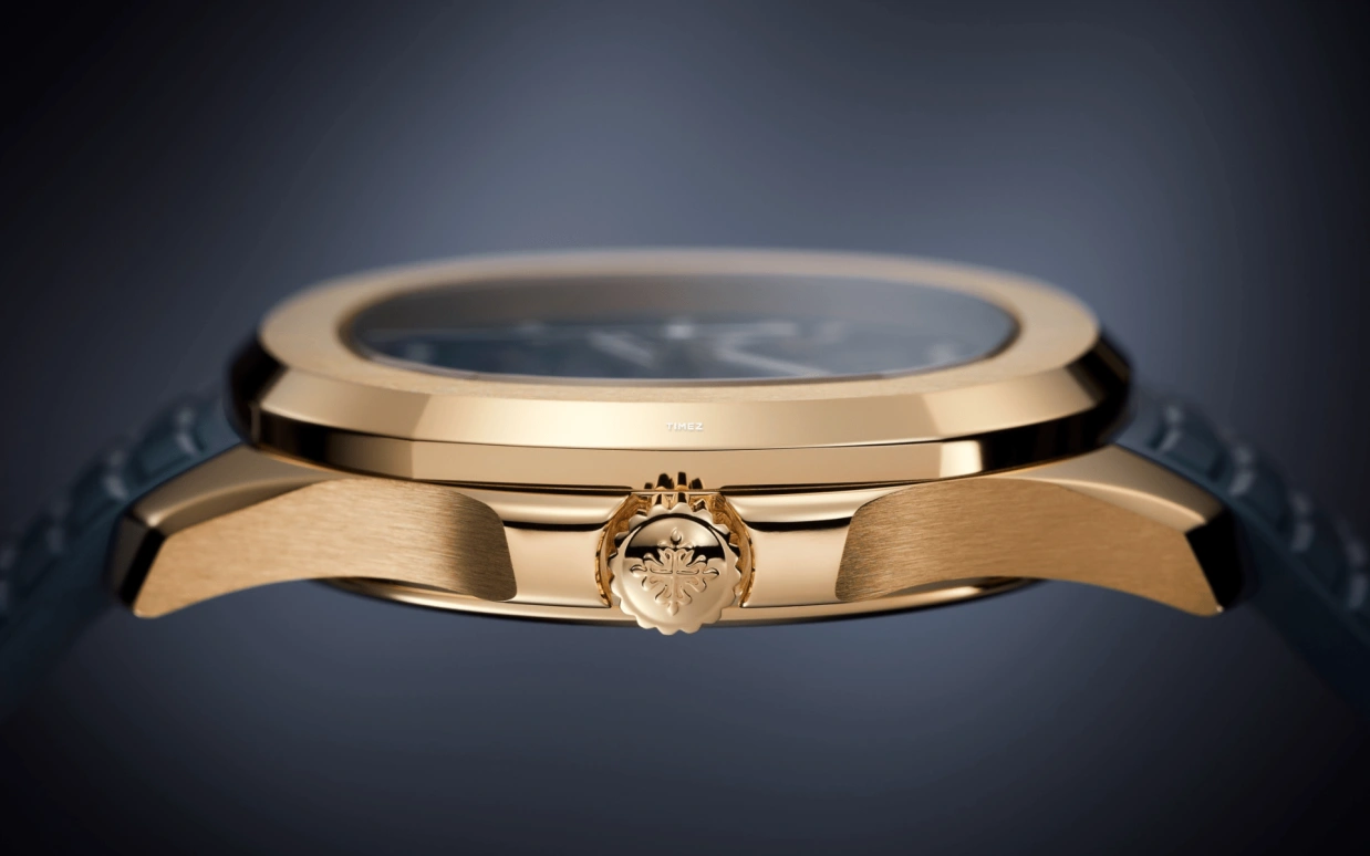 Patek Philippe,Aquanaut 38.80mm,38.80mm,Rose Gold,Grey,Blue,Quartz,Dule Time,Day / Night Indication,5269R,5269R-001