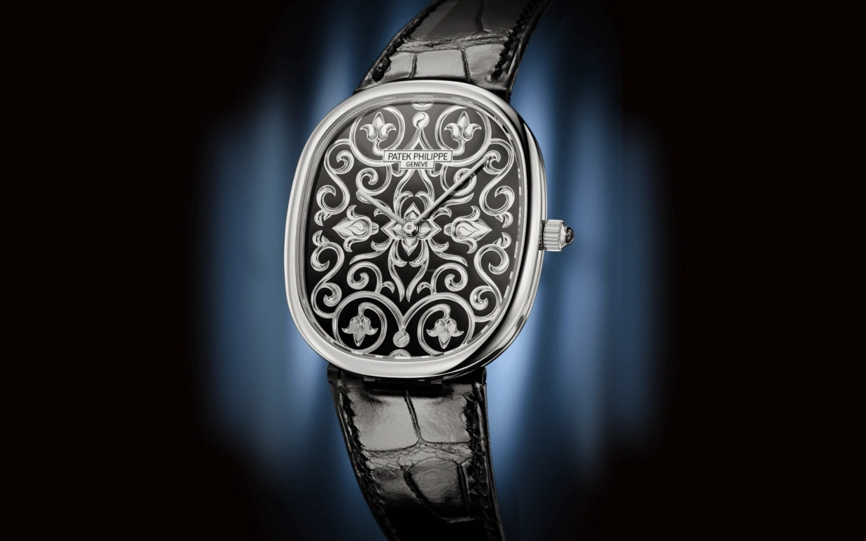 Patek Philippe,Golden Ellipse 34.50mm,34.50mm,White Gold,Black,Automatic,48hours,In-house Caliber,5738,5738/51G-001