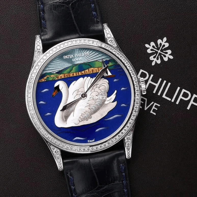 Patek Philippe,Calatrava 40mm,40mm,White Gold,Blue,White,Multi-Color,Automatic,48hours,In-house Caliber,5077,5077/100G-019