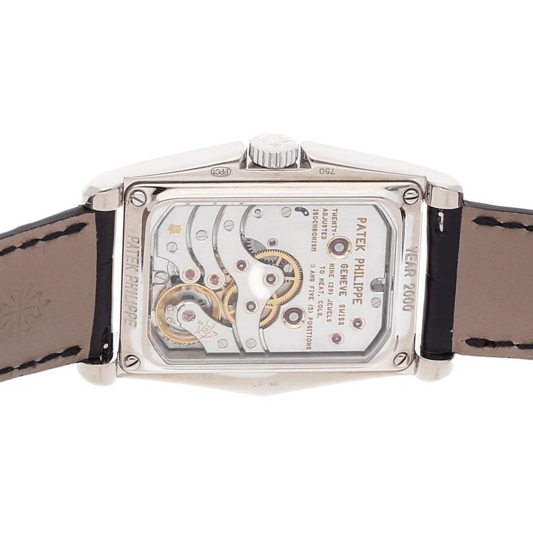 Patek Philippe,Complications 29.60x51.70mm,29.60x51.70mm,White Gold,Blue,Handwound,Power Reserve Indicator,In-house Caliber,5100G,5100G-001