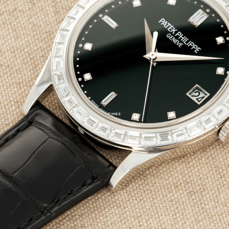 Patek Philippe,Calatrava 38mm,38mm,Platinum,Black,Automatic,Day,45hours,5298P,5298P-010
