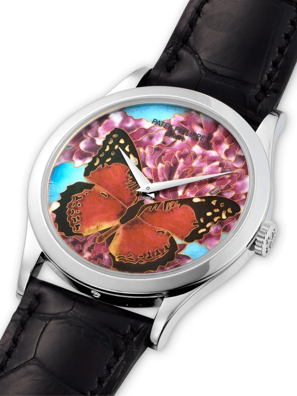 Patek Philippe,Calatrava 38mm,38mm,Platinum,Multi-Color,Pink,Red,Automatic,48hours,In-house Caliber,5077P,5077P-015