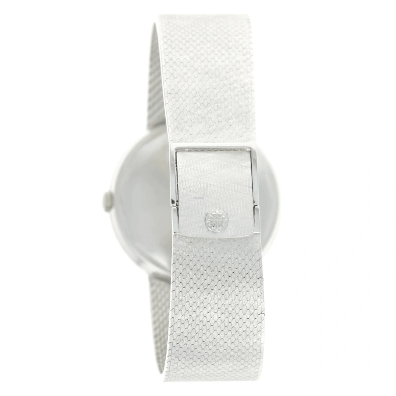 Patek Philippe,Calatrava 36mm,36mm,White Gold,Blue,Automatic,Day,Sapphire,Crystal Glass,3445,3445/6G Blue