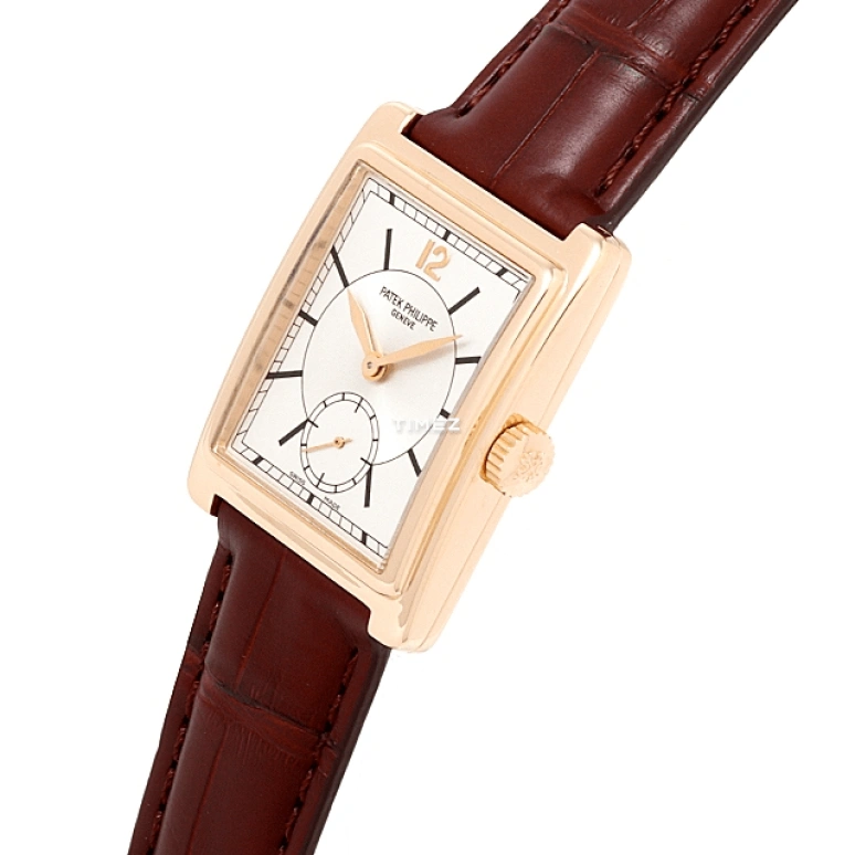 Patek Philippe,Gondolo 33x26mm,33x26mm,Rose Gold,White,Handwound,Sapphire,Rectangular,5010R,5010R-001