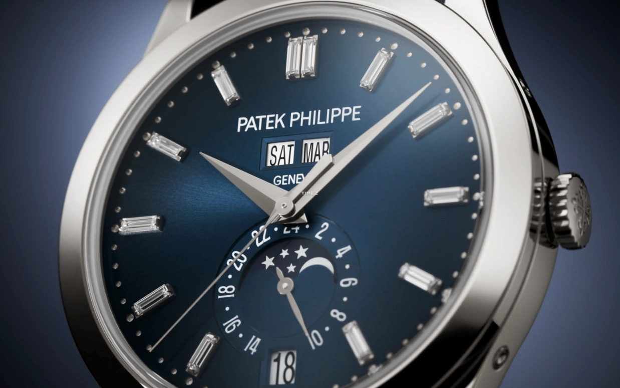 Patek Philippe,Complications 38.50mm,38.50mm,White Gold,Blue,Automatic,Moonphase,Annual Calendar,Month,Date,35hours,In-house Caliber,5396G,5396G-017