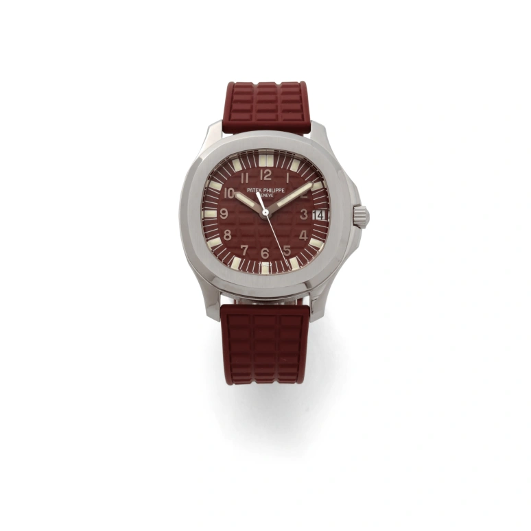 Patek Philippe,Aquanaut 45x37mm,45x37mm,Stainless Steel,Red,Automatic,Day,In-house Caliber,5065,5065/1A-010