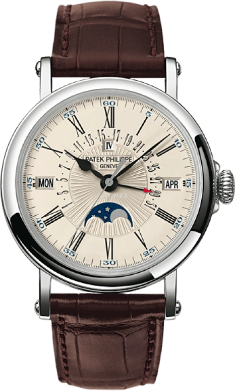 Patek Philippe,Grand Complications 38mm,38mm,White Gold,Silver,Automatic,Moonphase,Perpetual Calendar,Leap Year,Month,45hours,In-house Caliber,5159G,5159G-001