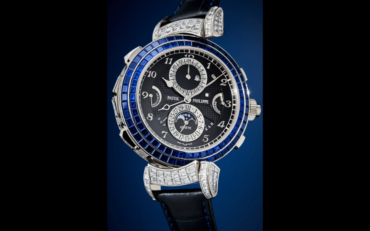 Patek Philippe,Grand Complications 49.40mm,49.40mm,White Gold,Black,Handwound,Moonphase,Perpetual Calendar,Leap Year,Month,72hours,In-house Caliber,6300,6300/401G-001