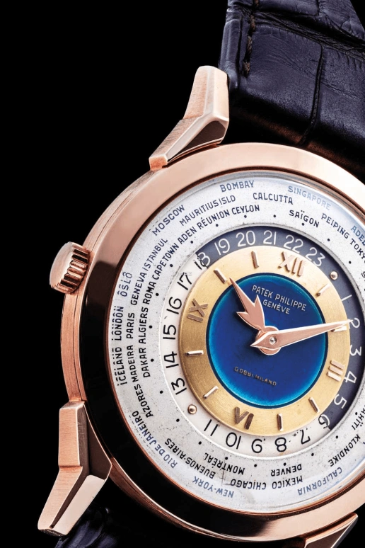 Patek Philippe,Complications 35.50mm,35.50mm,Rose Gold,Blue,White,Automatic,World Time,Day / Night Indication,2523 Gobbi Milan