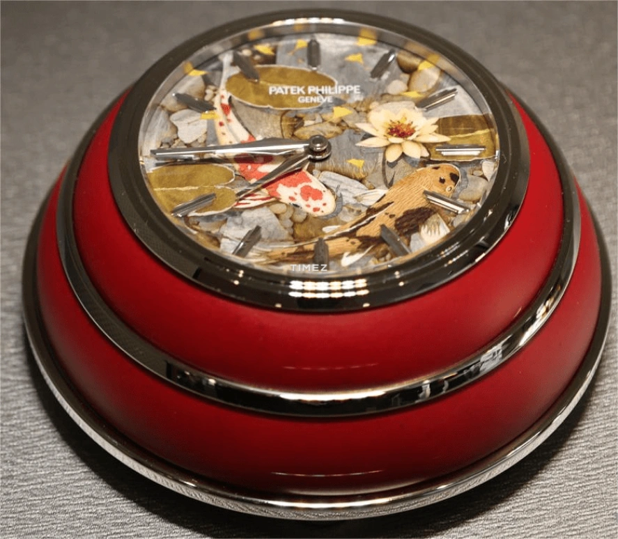 Patek Philippe,Dome Clocks ,Brown,Multi-Color,Sapphire,Round,Silver,Red,25025M,25025M-001