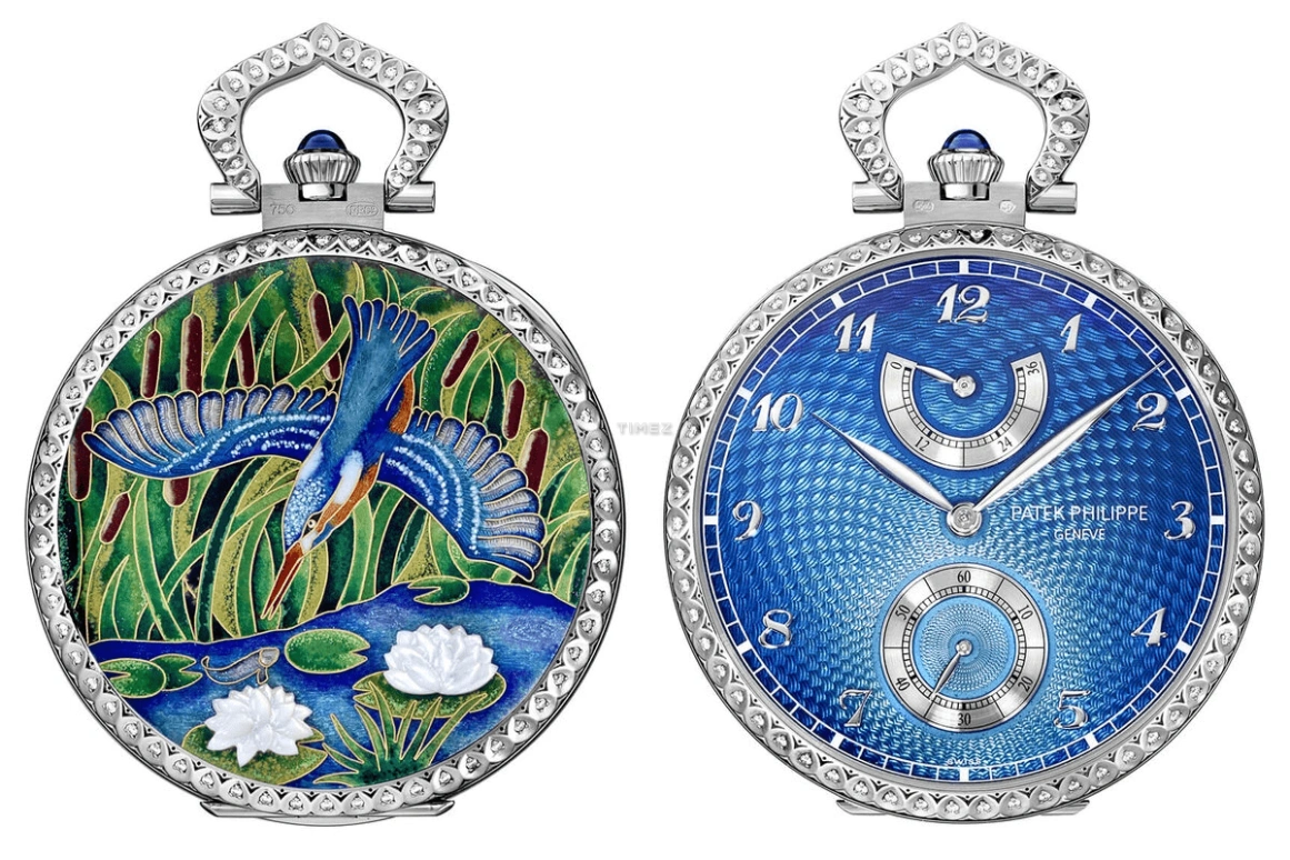 Patek Philippe,Pocket Watches 44.10mm,44.10mm,White Gold,Blue,Handwound,Power Reserve Indicator,36hours,982,982/162G