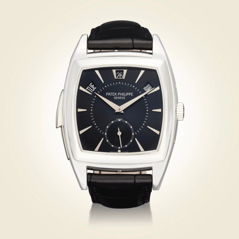 Patek Philippe,Grand Complications 38x51mm,38x51mm,Platinum,Black,Automatic,Annual Calendar,Month,Date,Day,48hours,In-house Caliber,5033P,5033P-012