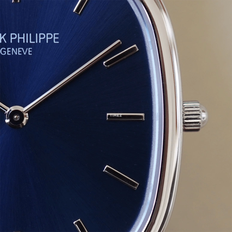 Patek Philippe,Golden Ellipse 31mm,31mm,Platinum,Blue,Automatic,48hours,In-house Caliber,3738,3738/100P-001