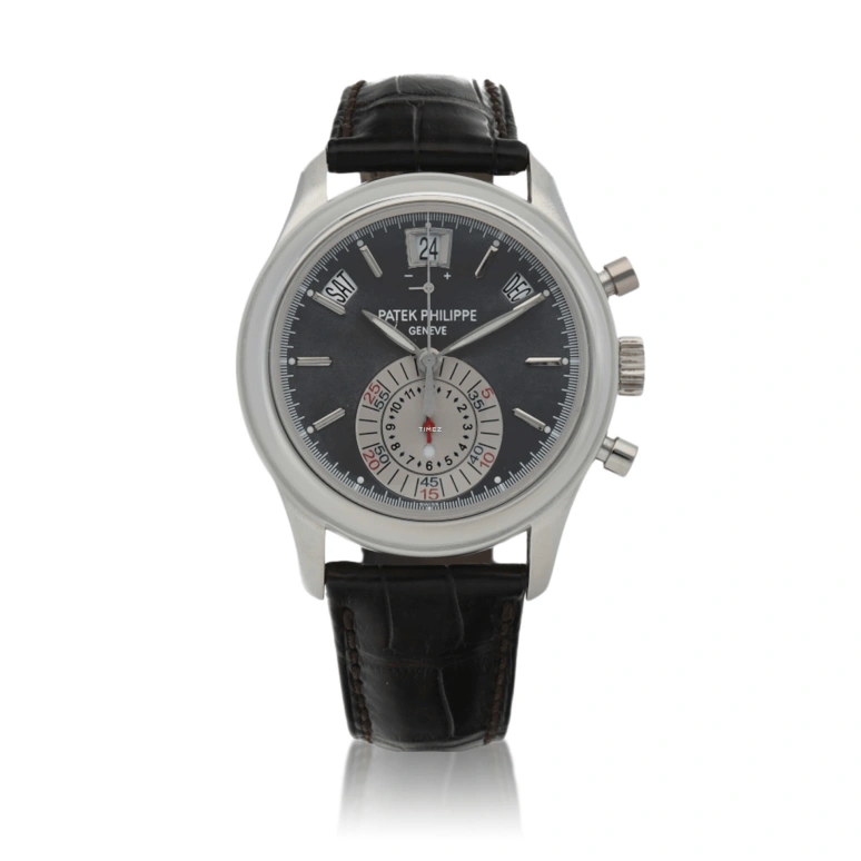 Patek Philippe,Complications 40mm,40mm,Platinum,Grey,Automatic,Chronograph,Annual Calendar,Month,Date,45～55hours,In-house Caliber,5960P,5960P-001