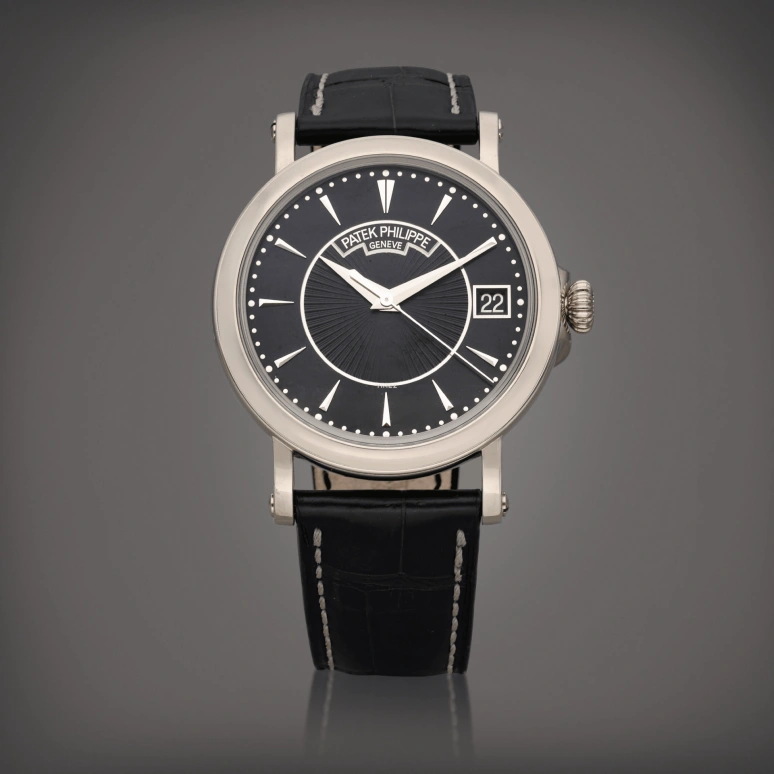 Patek Philippe,Calatrava 38mm,38mm,White Gold,Black,Automatic,Day,45hours,5153G,5153G-001