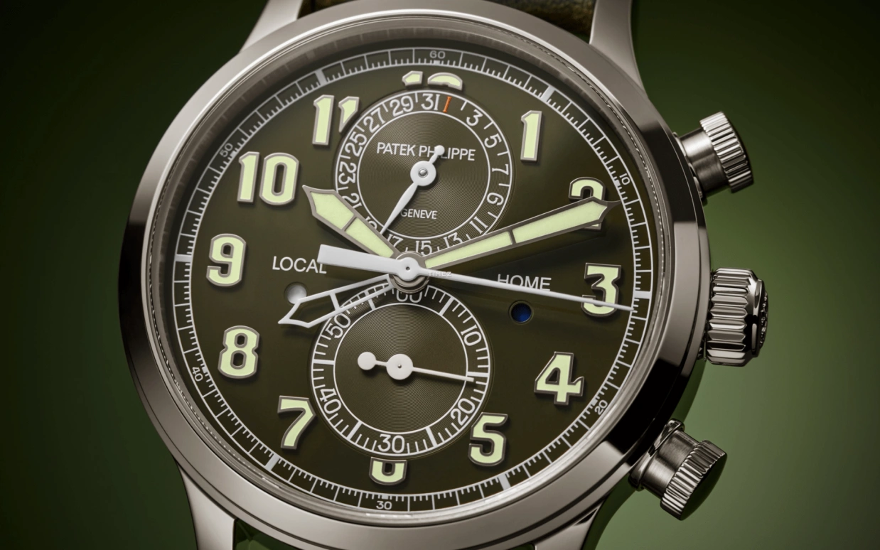 Patek Philippe,Complications 42mm,42mm,White Gold,Khaki Green,Automatic,Chronograph,Day,Dule Time,Flyback,55hours,In-house Caliber,5924G,5924G-010