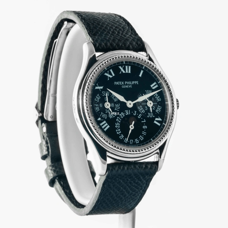 Patek Philippe,Grand Complications 36mm,36mm,White Gold,Black,Automatic,Moonphase,Perpetual Calendar,Leap Year,Month,48hours,In-house Caliber,5038G,5038G-001