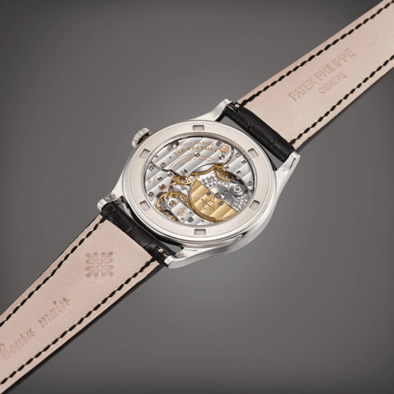 Patek Philippe,Calatrava 38mm,38mm,Platinum,Multi-Color,Cream,Automatic,48hours,In-house Caliber,5077P,5077P-Snake