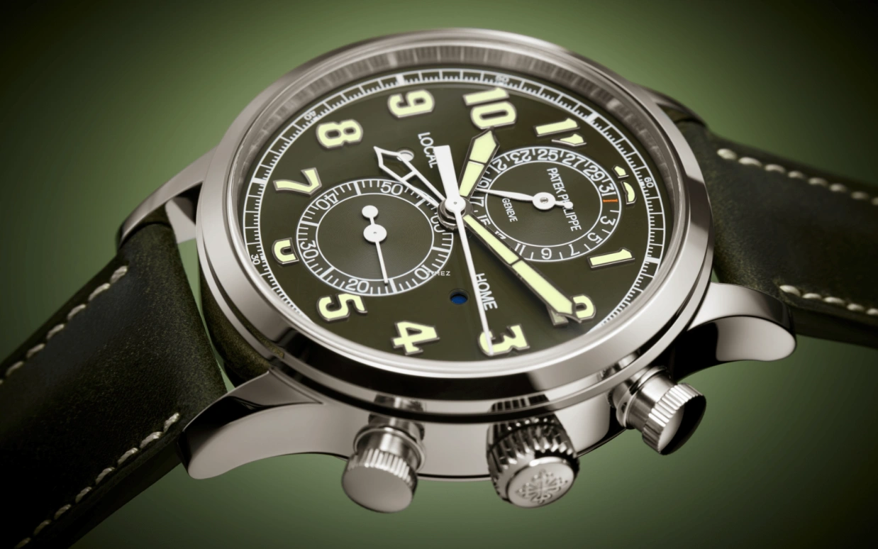 Patek Philippe,Complications 42mm,42mm,White Gold,Khaki Green,Automatic,Chronograph,Day,Dule Time,Flyback,55hours,In-house Caliber,5924G,5924G-010