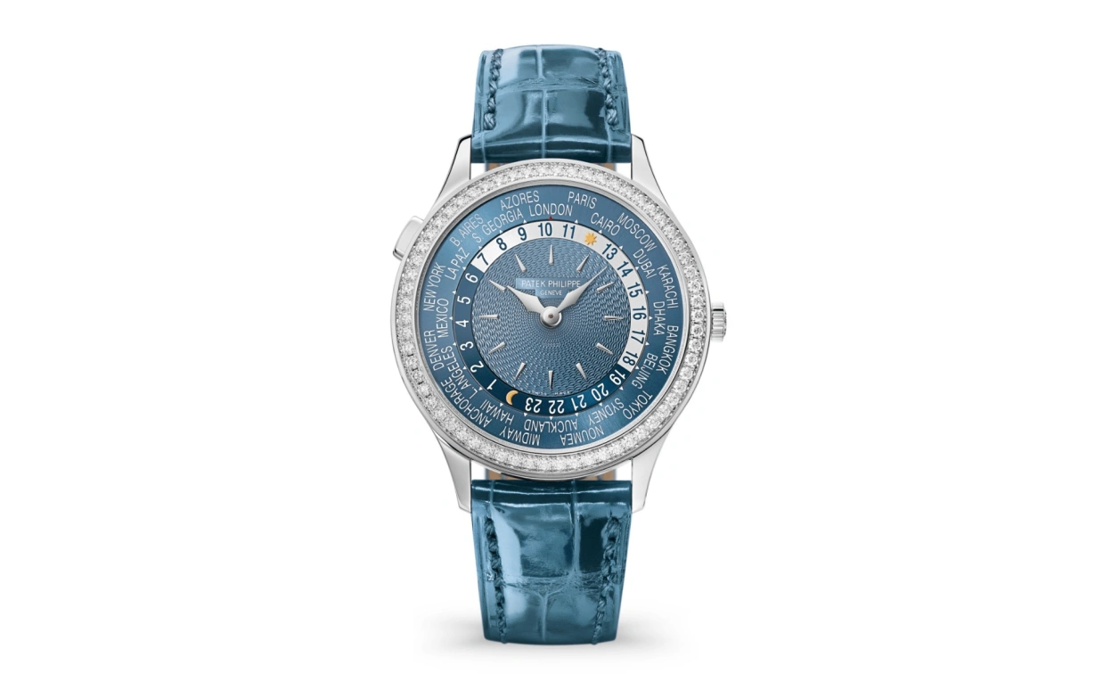 Patek Philippe,Complications 36mm,36mm,White Gold,Blue,Automatic,Moonphase,Day,World Time,Lalisa Manobal,BLACKPINK,7130G,7130G-016