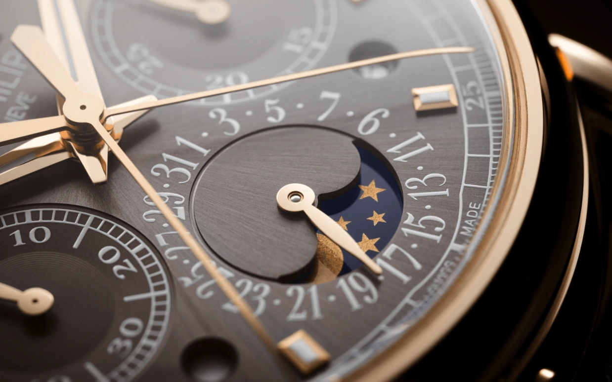 Patek Philippe,Grand Complications 40.20mm,40.20mm,Rose Gold,Grey,Handwound,Chronograph,Moonphase,Perpetual Calendar,Leap Year,65hours,In-house Caliber,5204R,5204R-011