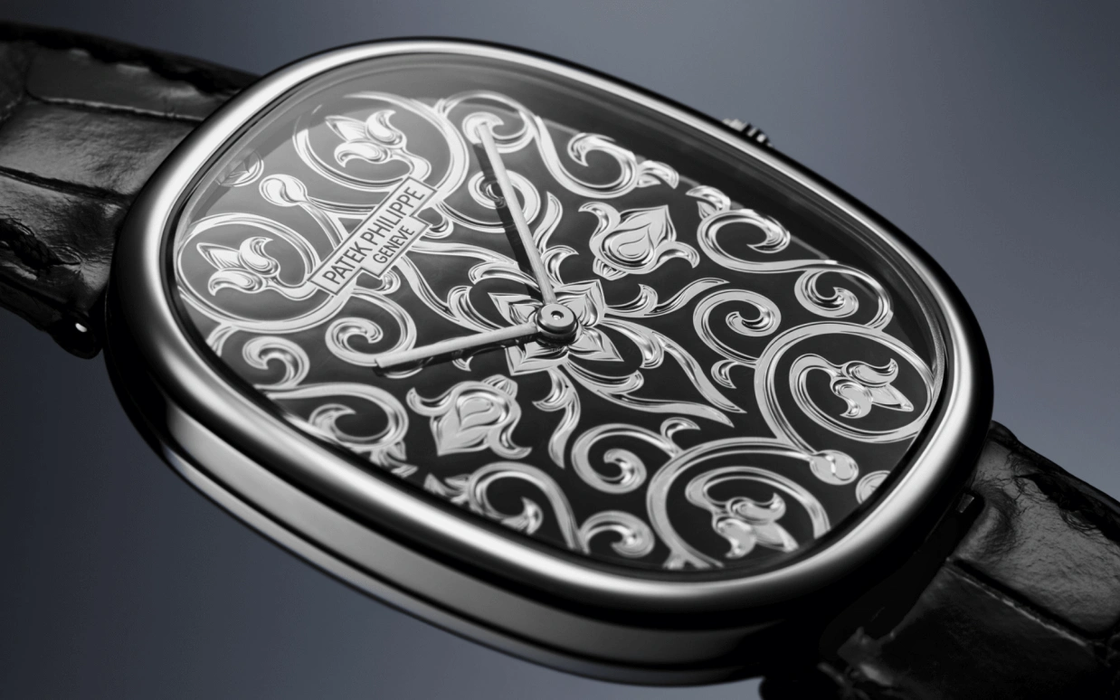 Patek Philippe,Golden Ellipse 34.50mm,34.50mm,White Gold,Black,Automatic,48hours,In-house Caliber,5738,5738/51G-001