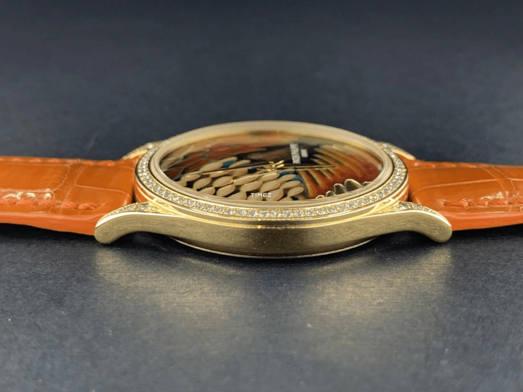 Patek Philippe,Calatrava 37mm,37mm,Rose Gold,Orange,Multi-Color,Brown,Automatic,48hours,In-house Caliber,5077,5077/100R-015