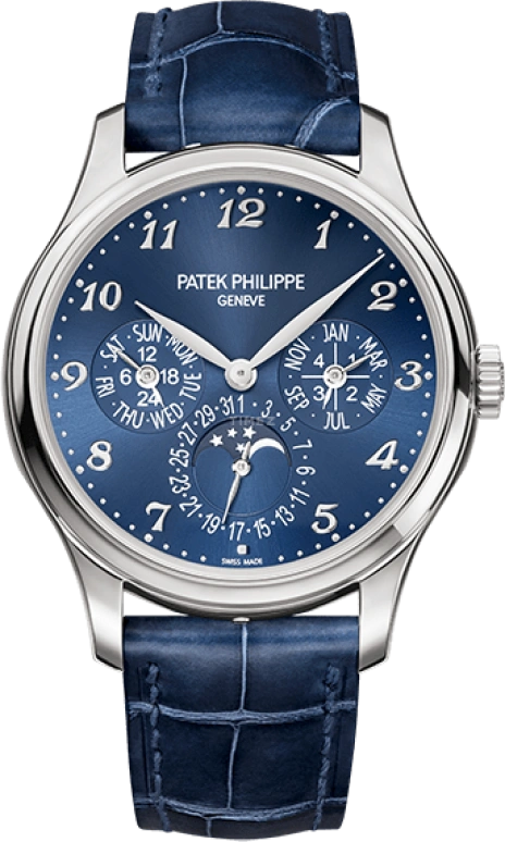 Patek Philippe,Grand Complications 39mm,39mm,White Gold,Blue,Automatic,Moonphase,Perpetual Calendar,Leap Year,Month,48hours,In-house Caliber,5327G,5327G-001