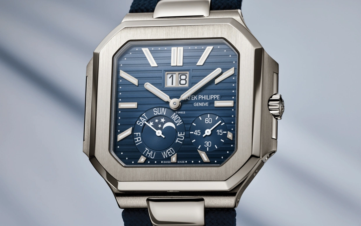 Patek Philippe,Cubitus 45mm,45mm,Platinum,Blue,Automatic,Moonphase,Date,Day,Big Date,48hours,In-house Caliber,Zlatan Ibrahimović,Son Heung-Min,Wang Chuqin,JJ Lin,5822P,5822P-001
