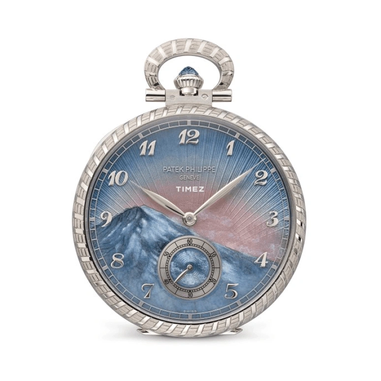 Patek Philippe,Pocket Watches 38.65mm,38.65mm,White Gold,Multi-Color,Blue,Handwound,44hours,In-house Caliber,995,995/134G-001