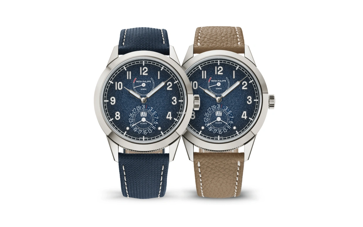 Patek Philippe,Calatrava 41mm,41mm,White Gold,Blue,Gradient,Handwound,Date,Day,Power Reserve Indicator,5328G,5328G-001