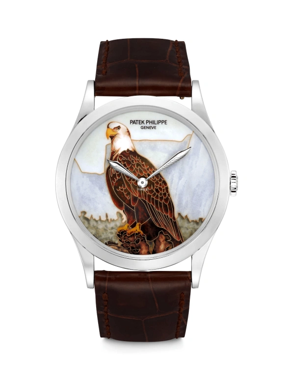 Patek Philippe,Calatrava 38mm,38mm,Platinum,Multi-Color,White,Brown,Automatic,48hours,In-house Caliber,5077P,5077P-032