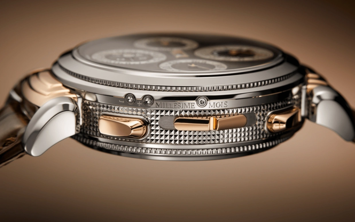 Patek Philippe,Grand Complications 47.70mm,47.70mm,White Gold,Rose Gold,Brown,Handwound,Moonphase,Perpetual Calendar,Leap Year,Annual Calendar,72hours,In-house Caliber,6300GR,6300GR-001