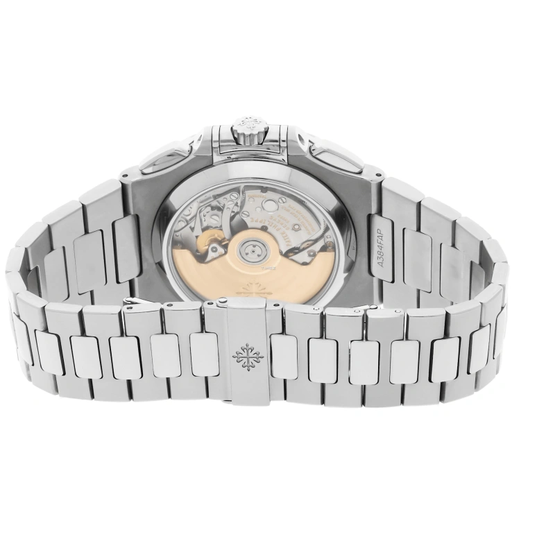 Patek Philippe,Nautilus 40.50mm,40.50mm,Stainless Steel,Black,Automatic,Chronograph,Day,Kelly,5980,5980/1A-014