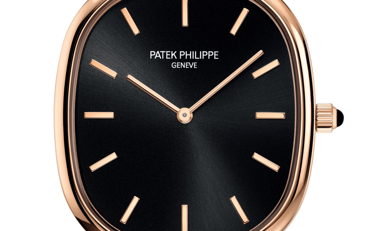 Patek Philippe,Golden Ellipse 34.50mm,34.50mm,Rose Gold,Black,Automatic,48hours,In-house Caliber,5738R,5738R-001