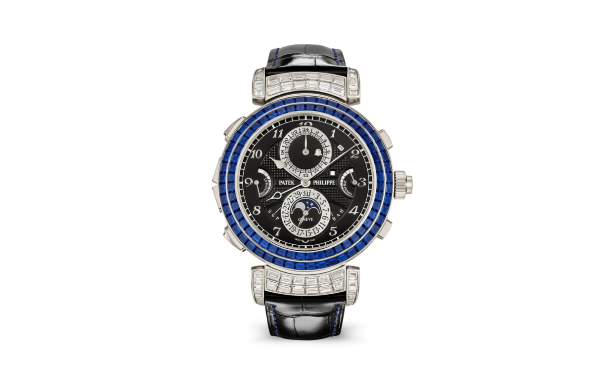 Patek Philippe,Grand Complications 49.40mm,49.40mm,White Gold,Black,Handwound,Moonphase,Perpetual Calendar,Leap Year,Month,72hours,In-house Caliber,6300,6300/401G-001