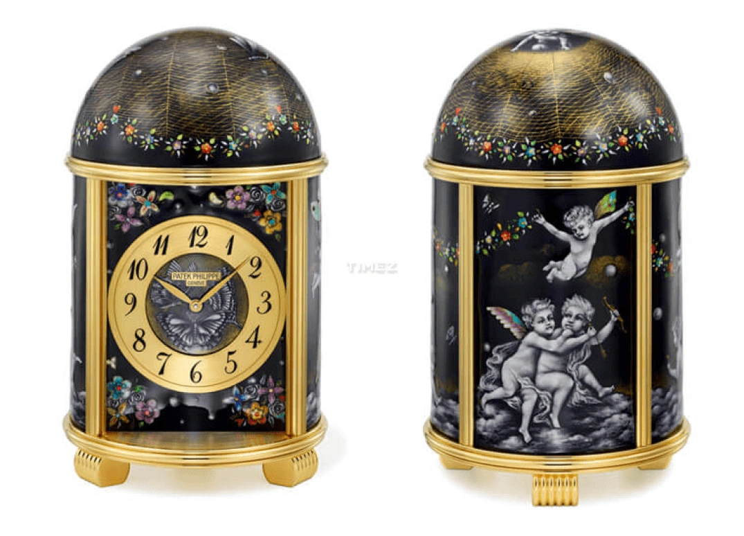 Patek Philippe,Dome Clocks ,Yellow Gold,Black,Electromechanical,In-house Caliber,Black,Colorful,20068M,20068M-001