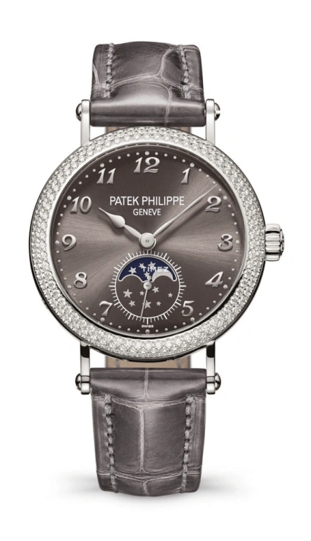 Patek Philippe,Complications 33mm,33mm,White Gold,Grey,Handwound,Moonphase,44hours,7121,7121/200G-010