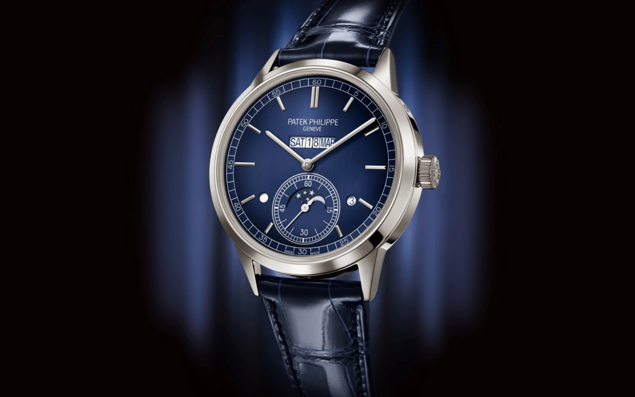 Patek Philippe,Grand Complications 41.30mm,41.30mm,Platinum,Blue,Handwound,Moonphase,Leap Year,Month,Date,38hours,In-house Caliber,5236P,5236P-001