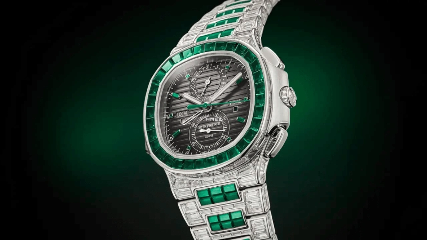 Patek Philippe,Nautilus 40.50mm,40.50mm,White Gold,Black,Gradient,Automatic,Chronograph,Day,Dule Time,Flyback,45～55hours,In-house Caliber,5990,5990/1423G-001