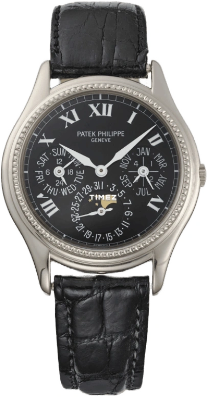 Patek Philippe,Grand Complications 36mm,36mm,White Gold,Black,Automatic,Moonphase,Perpetual Calendar,Leap Year,Month,48hours,In-house Caliber,5038G,5038G-001