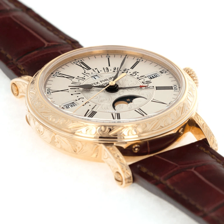 Patek Philippe,Grand Complications 38mm,38mm,Yellow Gold,Silver White,Automatic,Moonphase,Perpetual Calendar,Annual Calendar,Month,45hours,In-house Caliber,5160J,5160J-001