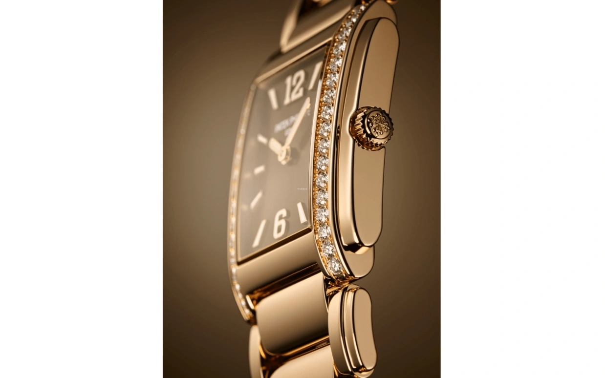 Patek Philippe,Twenty~4 25.10mm,25.10mm,Rose Gold,Brown,Quartz,In-house Caliber,Sapphire,4910,4910/1201R-001