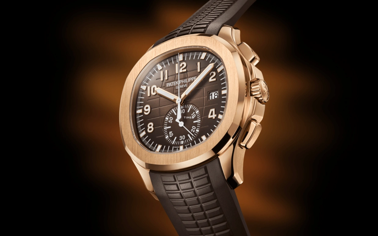 Patek Philippe,Aquanaut 42.20mm,42.20mm,Rose Gold,Brown,Automatic,Chronograph,Flyback,Jimmy Butler,Bukayo Saka,Kyle Kuzma,5968R,5968R-001