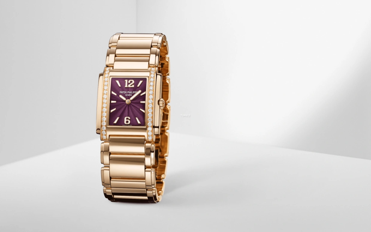 Patek Philippe,Twenty~4 25.10x30mm,25.10x30mm,Rose Gold,Purple,Quartz,In-house Caliber,Sapphire,Crystal Glass,Ben Chilwell,4910,4910/1201R-010