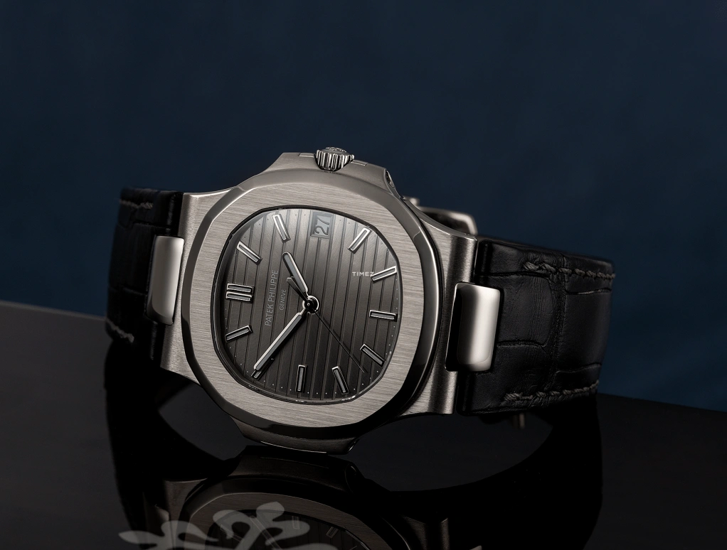 Patek Philippe,Nautilus 40mm,40mm,White Gold,Grey,Automatic,Day,45hours,5711G,5711G-001